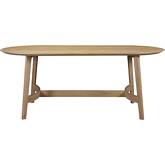 Trie 76" Dining Table in Natural Solid Oak