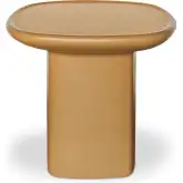 Manon Outdoor Side Table in Deep Yellow Concrete & Fiberglass
