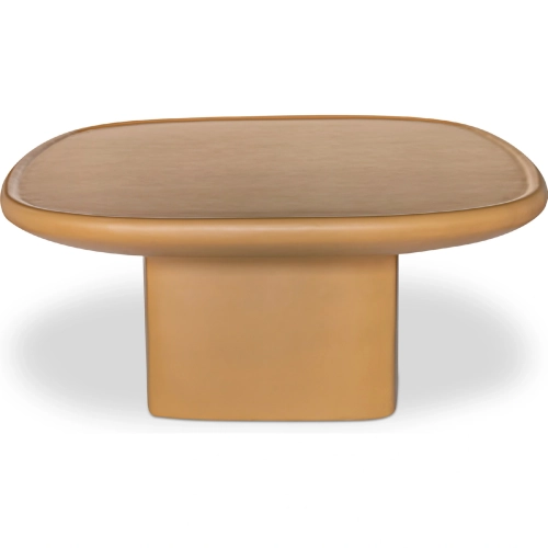 Manon Outdoor Coffee Table in Deep Yellow Concrete & Fiberglass