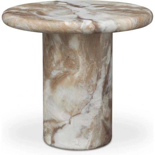 Frida Outdoor Side Table in Brown Faux Marble Concrete