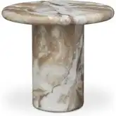 Frida Outdoor Side Table in Brown Faux Marble Concrete