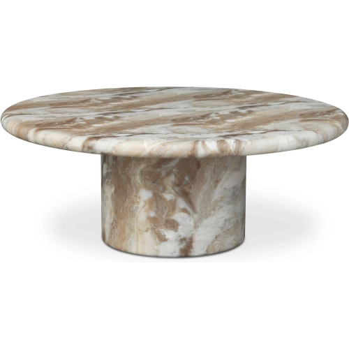 Frida Outdoor Coffee Table in Brown Faux Marble Concrete