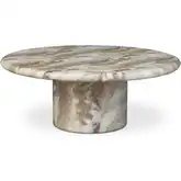 Frida Outdoor Coffee Table in Brown Faux Marble Concrete