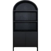 Wilde Display Cabinet Bookcase in Black Oak