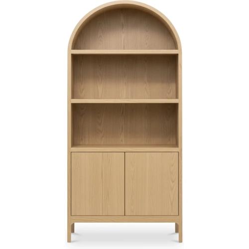 Wilde Arched Display Cabinet in Natural Finish Wood