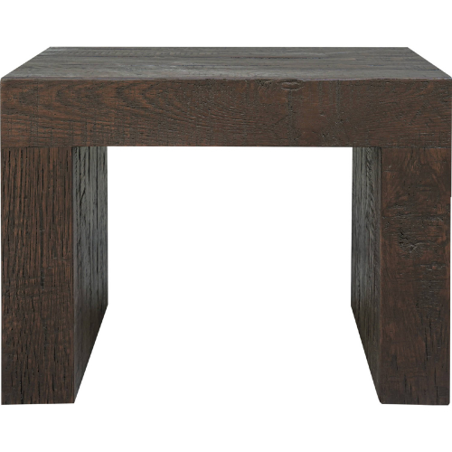 Evander Dining Stool in Brown Finish Reclaimed Oak (Set of 2)