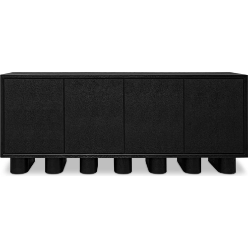 Marcelle Sideboard in Black Poly Shagreen & Black Wood