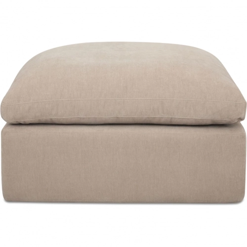 Cates Modular Sectional Unit Ottoman in Pebble Beige Fabric