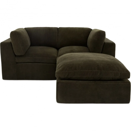 Cates 3-Piece Nook Modular Sectional Sofa in Dark Green Fabric