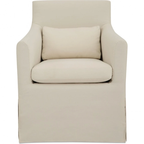 Lydia Outdoor Slipcover Dining Chair in Cream Fabric