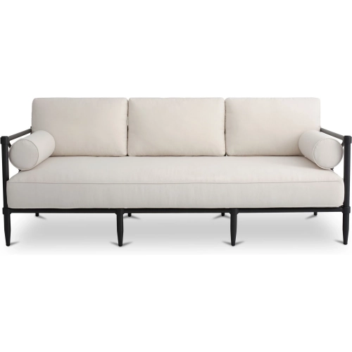Willow Outdoor Sofa in Cream Fabric & Metal