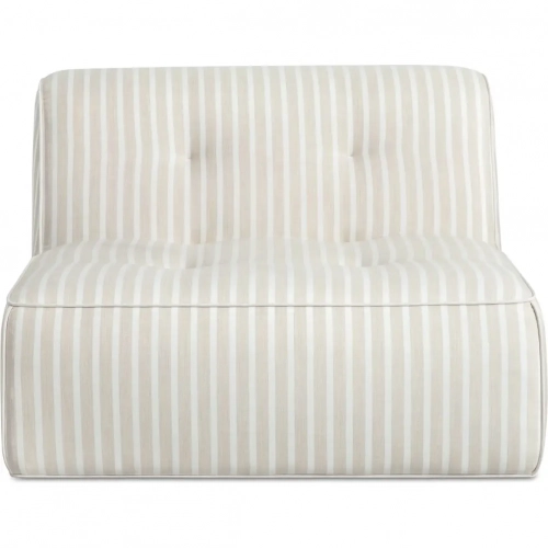 Sunseeker Outdoor Slipper Chair Sectional Unit in Brown Stripe Fabric