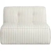 Sunseeker Outdoor Slipper Chair Sectional Unit in Brown Stripe Fabric