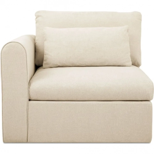 Swift Left Arm Facing Chair Sectional Sofa Unit in Light Beige Fabric