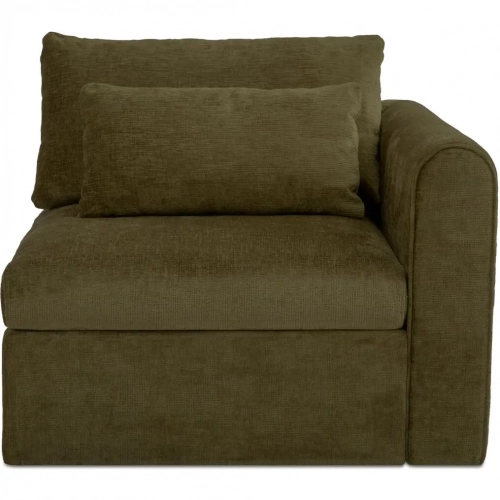 Swift Right Arm Facing Chair Sectional Sofa Unit in Dark Green