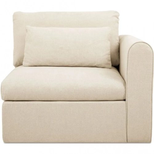Swift Right Arm Facing Chair Sectional Sofa Unit in Light Beige Fabric