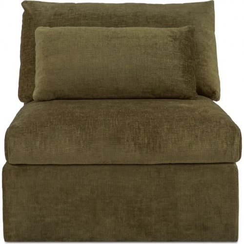 Swift Slipper Chair Sectional Sofa Unit in Dark Green