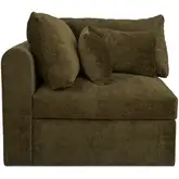 Swift Corner Chair Sectional Sofa Unit in Dark Green
