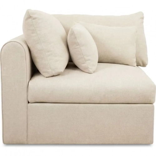 Swift Corner Chair Sectional Sofa Unit in Light Beige Fabric