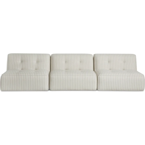 Sunseeker 3-Piece Outdoor Sofa in Brown Stripe Fabric
