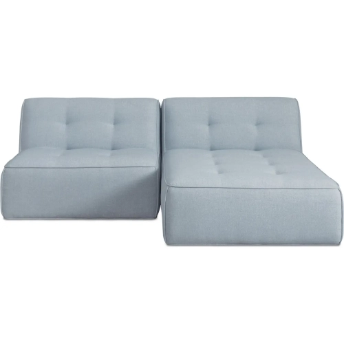 Sunseeker 2-Piece Outdoor Nook Sectional Sofa in Light Blue Fabric