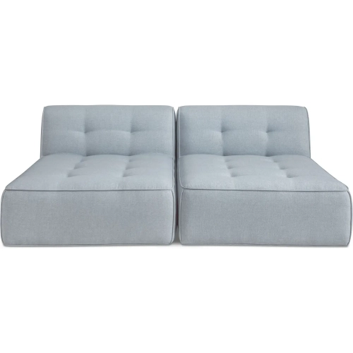 Sunseeker 2-Piece Outdoor Sun Lounger Chaise Set in Light Blue Fabric