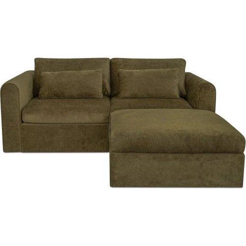 Swift Nook Modular Sectional Dark Green Fabric
