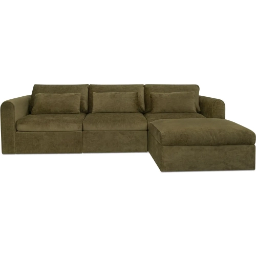Swift Lounge Modular Sectional Dark Green Fabric
