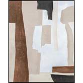 Fina 1 Wall Decor in Earth Tones with Black Frame