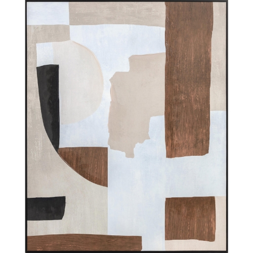 Fina 2 Wall Decor in Earth Tones with Black Frame