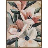 Virtue 2 Floral Framed Acrylic on Canvas Painting in Multicolor