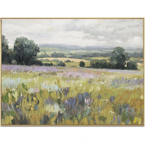 Rejoice Framed Landscape Canvas Painting in Multicolor