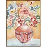 Gardener Framed Canvas Painting in Multicolor Floral
