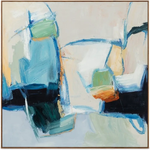 Vitality Framed Canvas Painting in Multicolor