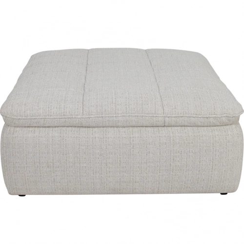 Lino Ottoman in Tufted Textured Oat Beige Fabric