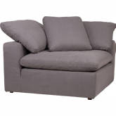 Clay Corner Chair Modular Sofa Unit in Light Grey Fabric