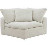 Clay Corner Chair Modular Sectional Sofa Unit in Coast Side Sand Fabric