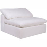 Clay Armless Chair Modular Sofa Unit in White Fabric