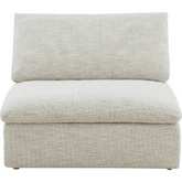 Clay Slipper Chair Modular Sectional Sofa Unit  in Coast Side Sand Fabric