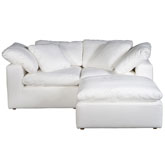 Clay Nook Modular Sectional Sofa in White Fabric