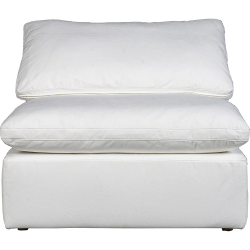 Terra Slipper Chair in White Fabric