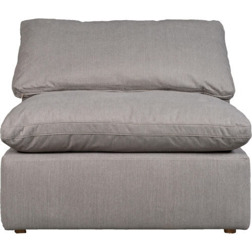 Terra Slipper Chair in Light Grey Fabric