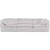 Clay Modular Sectional Sofa in Cream White Fabric