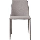 Nora Dining Chair in Light Grey Fabric (Set of 2)