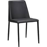 Nora Dining Chair in Black Leatherette (Set of 2)