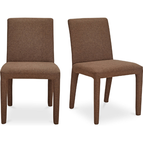 Monte Dining Chair in Brown Performance Fabric (Set of 2)
