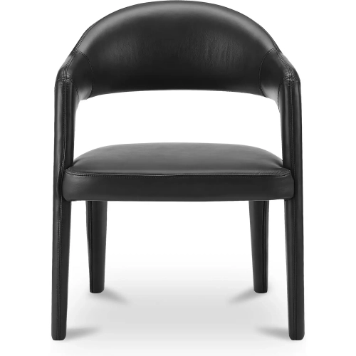 Martens Dining Chair in Black Top Grain Leather