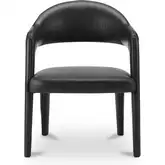 Martens Dining Chair in Black Top Grain Leather