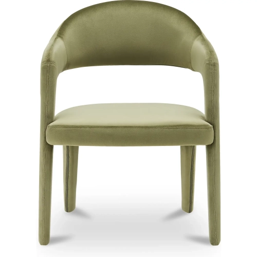 Martens Dining Chair in Green Velvet