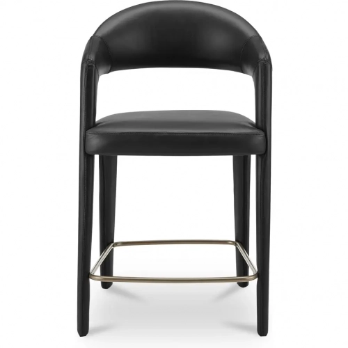 Martens Counter Stool in Black Top Grain Leather